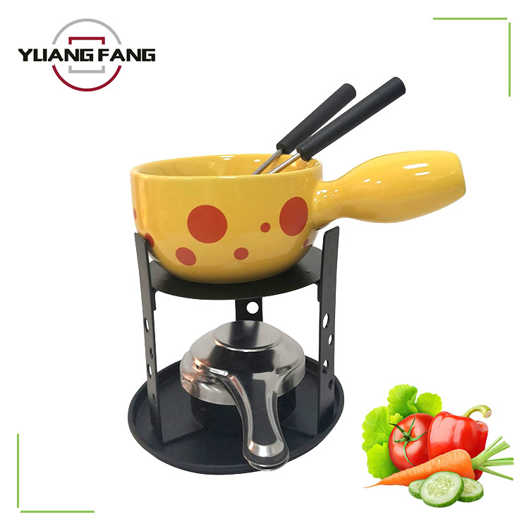 Color Ceramic Chocolate Fondue Set