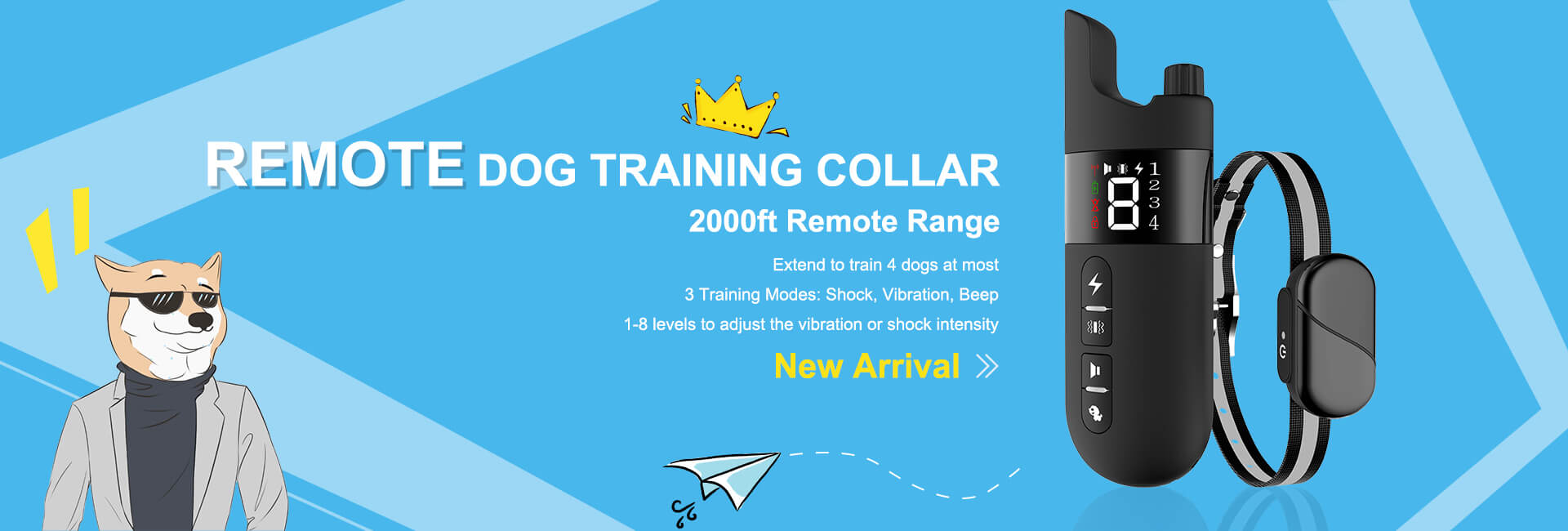 New Product USB Rechargeable Remote Dog Training Collar Waterproof